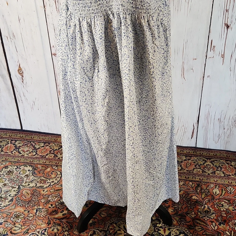 H&M White Blue Floral Strappy Dress XL NWT - Picture 3 of 8